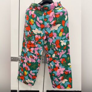 J. Crew Women's Wool Floral Pants - Green, Pink, Red, Blue